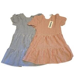 Rikiki set of two striped dresses girls size 7-8